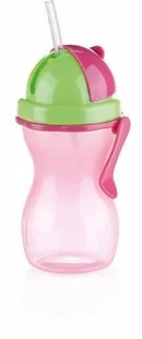 Tescoma Butelka dziecięca ze słomką BAMBINI 300 ml, zielony, różowy 668172-53 - Shakery i bidony sportowe - miniaturka - grafika 2