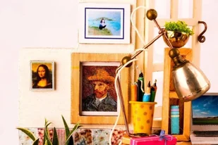 Robotime Technology (Suzhou) CO.,LTD. Składany Malowany Model Mini Pracownia DGM01 - Puzzle - miniaturka - grafika 5