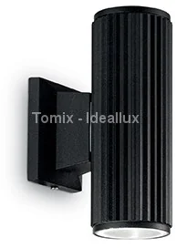 Ideal Lux Kinkiet BASE AP2 NERO 129433 - Lampy ogrodowe - miniaturka - grafika 2