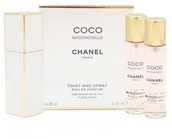 Zestawy perfum damskich - Chanel Coco Mademoiselle Twist and Spray Gabrielle 3x20ml woda perfumowana ozdobne opakowanie wkłady 3145891164008 - miniaturka - grafika 1