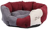 Legowiska dla psów - Kerbl psy narzuta na łóżko Amelie bordo/antracyt - miniaturka - grafika 1