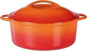 Brytfanny - GSW Shadow 717243 garnek żeliwny z przykrywką, pojemność 4 l, kolor pomarańczowy/kremowy, 2 elementy, 24 cm 717243 - miniaturka - grafika 1
