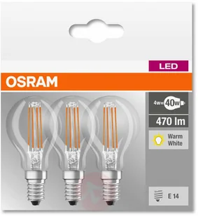 Osram Żarówka LED filament E14 4W, ciepła biel, 3 szt. - Żarówki LED - miniaturka - grafika 8