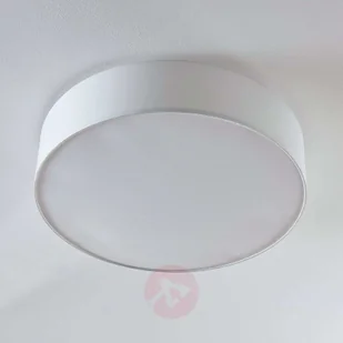 Lampenwelt com Lampa sufitowa tkaninowa Gordana, biała, 57 cm - Lampy sufitowe - miniaturka - grafika 5