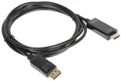 Złącza, przejściówki, adaptery - ABCVISION Adapter DisplayPort-HDMI DP-W/HDMI-W-1.8m DP-W/HDMI-W-1.8M - miniaturka - grafika 1