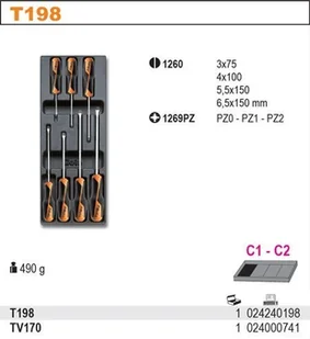 Beta KPL.WKRĘTAKÓW 7SZT WE WKŁ.Z TW. 2424/T198 - Śrubokręty - miniaturka - grafika 2
