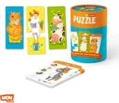 Puzzle - Dodo Toys Puzzle Kolorowe zwierzęta 10x2 el. dwustronne MON200100 MON200100 - miniaturka - grafika 1