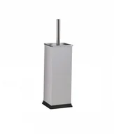 Akcesoria do wc - Pojemnik na szczotkę + szczotka Wc metalowy biały - miniaturka - grafika 1