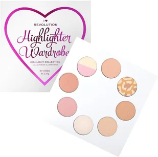 I Heart Revolution I Heart Revolution Highlighter Wardrobe paleta rozjaśniaczy 8 x 2,37 g - Pozostałe kosmetyki - miniaturka - grafika 2