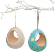 Klatki i wyposażenie dla ptaków - Baker Ross Zestawy do prac kreatywnych do karmy domek wykonany z ceramiki do malowania, dekorowania i powiesić na ścianie (2 sztuki) - miniaturka - grafika 1