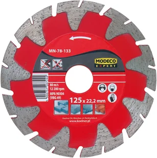 Modeco ściernica diamentowa segmentowa 125 mm marki Expert MN-78-133 - Akcesoria do elektronarzędzi - miniaturka - grafika 2