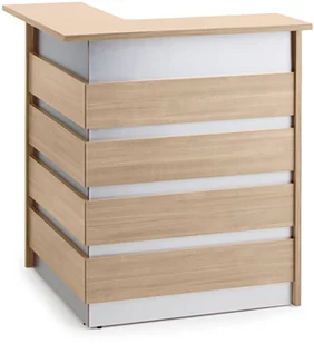 AJ Produkty Narożna lada recepcyjna INVITE, lewa, 1000x1000x1150 mm, dąb - Lady recepcyjne AJ Produkty Narożna lada recepcyjna INVITE, lewa, 1000x1000x1150 mm, dąb - Lady recepcyjne - miniaturka - grafika 1