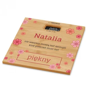 Murrano Waga bambusowa łazienkowa z nadrukiem dla niej na imieniny WAG2-034 - Wagi łazienkowe - miniaturka - grafika 4