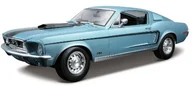 Kolekcjonerskie modele pojazdów - Maisto Ford Mustang GT Cobra Jet: Model samochodu ze sprężynami, skala 1: 18, drzwi i poruszać się maski silnika, gotowe do modelu, skrętne, 24 cm, jasnoniebieski (531167) - miniaturka - grafika 1