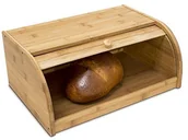 Chlebaki - Relaxdays chlebak bambusowy, ze zwijaną pokrywką, kolor brązowy 10016656 - miniaturka - grafika 1