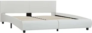 vidaXL Rama łóżka z LED, biała, sztuczna skóra, 180 x 200 cm - Łóżka - miniaturka - grafika 3