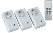 Pozostałe oświetlenie - Unitec 48110 zestaw gniazd z pilotem bezprzewodowym, 3+1 Micro, kolor biały - miniaturka - grafika 1