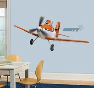 Zabawki kreatywne - RoomMates 22890 - Disney Planes Dusty olbrzymi tatuaż ścienny/naklejka, rozproszony, 174 x 63 cm RMK2289GM - miniaturka - grafika 1