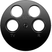 Klawisze i ramki - Berker R1/R3 czarny płytka do gniazda RTV-SAT x4) B_14842045 - miniaturka - grafika 1