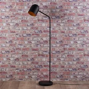 LINDBY Czarna lampka do czytania Morik, złota wewnątrz - Lampy stojące - miniaturka - grafika 4