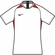 Koszulki sportowe męskie - Nike uniseks koszulka legendowa dla dzieci S/S Jersey White/University Red/Black/Black S AJ1010-101 - miniaturka - grafika 1