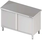 Stoły gastronomiczne - Stalgast Stół centralny przelotowy z drzwiami skrzydłowymi 1000x600x850 mm 98017 - miniaturka - grafika 1