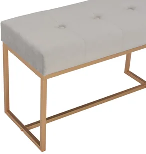 vidaXL Ławka, 80 cm, szara, aksamitna vidaXL - Ławki do przedpokoju - miniaturka - grafika 5