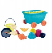 Zabawki i gry sportowe - B.Toys Duży Wózek Z Zabawkami Do Piasku Niebieski - miniaturka - grafika 1