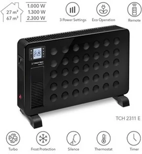 TROTEC Designerski konwektor TCH 2311 E - Nagrzewnice - miniaturka - grafika 3