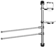 Wieszaki łazienkowe - Premier Housewares Premier housewares wieszak na ręcznik, 2 drążki, z funkcją mydła i uchwyt do szczoteczek do zębów 1601471 - miniaturka - grafika 1