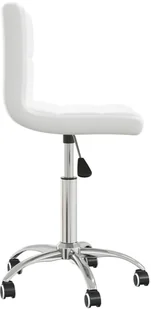 Fotel biurowy, krzesło biurowe vidaXL Obrotowe krzesło biurowe, białe, obite sztuczną skórą! 334333 - Fotele i krzesła biurowe - miniaturka - grafika 5