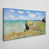 Obrazy i zdjęcia - PL Coloray Obraz Canvas Klif Morze Claude Monet 140x70cm - miniaturka - grafika 1