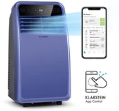 Klimatyzatory - Klarstein Metrobreeze New York Smart 7k, klimatyzator przenośny, 7000 BTU/2,1 kW, klasa efektywności energetycznej A, pilot zdalnego sterowania DXJ2-MtrbrzNYSmrt7BL - miniaturka - grafika 1