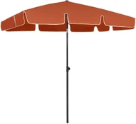 Parasole ogrodowe - vidaXL Parasol plażowy, terakota, 200x125 cm 314732 - miniaturka - grafika 1