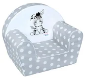 Wyposażenie pokoiku dziecięcego - New Baby Fotelik dziecięcy Zebra szary, 42 x 53 cm - miniaturka - grafika 1