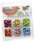 Spinacze i klipsy do papieru - Folia 12501  klamerki ze wzorem okrągły sortowane 120 sztuki do dekoracji 12501 - miniaturka - grafika 1