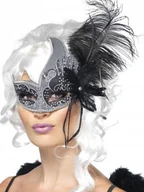 Dodatki do strojów karnawałowych - Smiffys Maska czarny Anioł 27856 - miniaturka - grafika 1