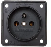 Gniazdka elektryczne - Hager Polo sp. z o.o. Integro Flow Gniazdo pojedyncze z/u 16A 250V antracyt 0961852505 - miniaturka - grafika 1