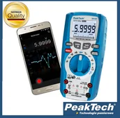 Multimetry - PeakTech Multimetr cyfrowy z LCD, TrueRMS, Bluetooth 4.0 IP67 PeakTech 3442 - miniaturka - grafika 1