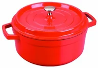 Garnki - Lacor 25920 Czerwony garnek do smażenia 20 cm, odlewania aluminium 25920 - miniaturka - grafika 1