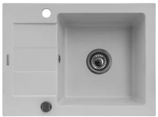 Pyramis Zlew SPARTA 59x44 1B 1D biały polarny 70027001 - Zlewy i komory gospodarcze - miniaturka - grafika 2