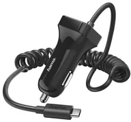 Ładowarki samochodowe - Hama Ładowarka samochodowa USB-C 2.4A Czarny 183243+ 40 zł na dzień dobry w Klubie MediaMarkt ! 183243 - miniaturka - grafika 1