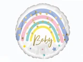Baby shower i roczek - Amscan Balon foliowy Baby z tęczą - 43 cm - 1 szt. 4167101 - miniaturka - grafika 1