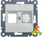 Klawisze i ramki - HAGER Płytka podwójna Keystone Jack, do montażu RJ45, biała LUMINA2 WL2320 HAGER WL2320/HAG - miniaturka - grafika 1