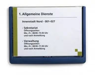 Dekoracje domu - DURABLE Tabliczka przydrzwiowa Click Sign 210x148,5mm granatowa 4866-07 - miniaturka - grafika 1