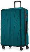 Walizki - SUITLINE Suitline walizka w 3 rozmiarach, walizka na kółkach, walizka na kółkach, walizka na kółkach, walizka podróżna (55 cm, 66 cm, 76 cm) podwójne kółka, 15 S2, kolor: zielony - miniaturka - grafika 1