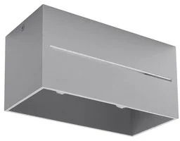Sollux Lighting Lampa plafon Lobo Maxi, szara, 2x40 W - Lampy sufitowe - miniaturka - grafika 2
