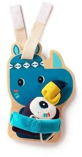 Lilliputiens LILLIPUTIENS Zestaw drewnianych zawieszek aktywizujących Nosorożec Marius 9 m+ solution-bc-7767-0 - Gryzaki dla dzieci - miniaturka - grafika 6