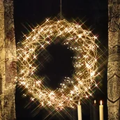 Oświetlenie świąteczne - Best Season Dekoracyjny wieniec LED Curly 50 cm - miniaturka - grafika 1