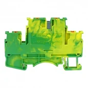 Kostki, złączki, wtyczki - Geberit DEGSON szynowa zaciskowa 2,5mm2 2-piętrowa 4-przewodowa żółto-zielona PE 5774 DSKK2.5-PE-01P-1C-00 - miniaturka - grafika 1